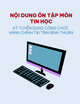 Nội dung ôn tập môn Tin học kỳ tuyển dụng công chức hành chính tại tỉnh Bình Thuận